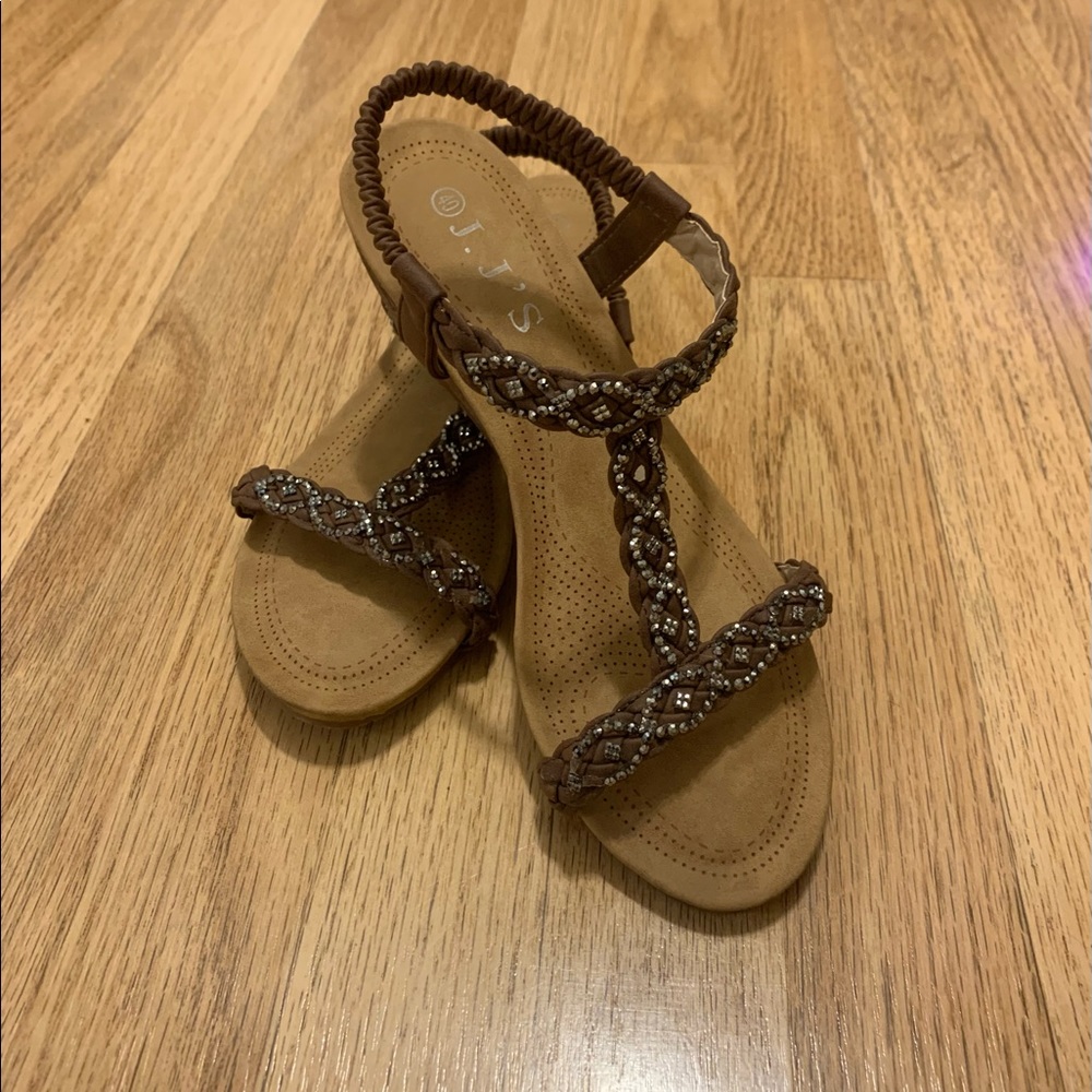 Brown Wedge Sandals
